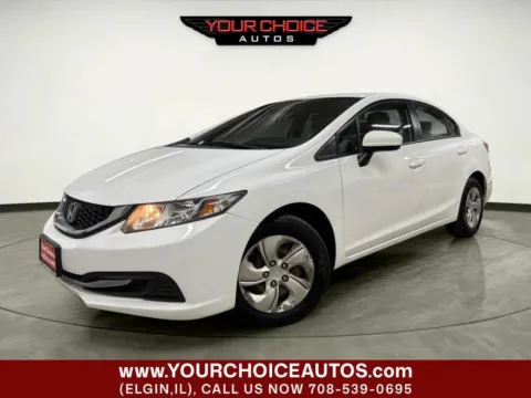 White 2015 Honda Civic Sedan LX for sale in Elgin, IL