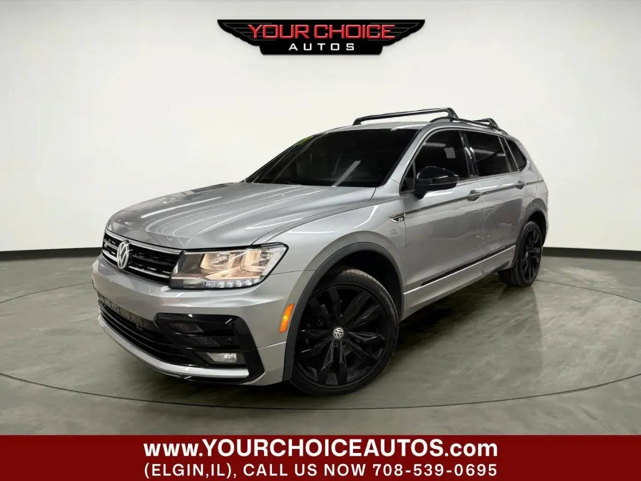 Silver 2020 Volkswagen Tiguan SE R Line Black 4Motion AWD 4dr SUV for sale in Elgin, IL