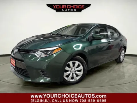 Green 2015 Toyota Corolla LE 4dr Sedan for sale in Elgin, IL
