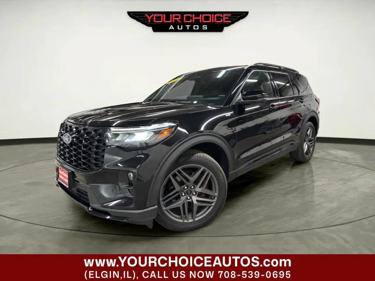 Black 2025 Ford Explorer ST-Line for sale in Elgin, IL