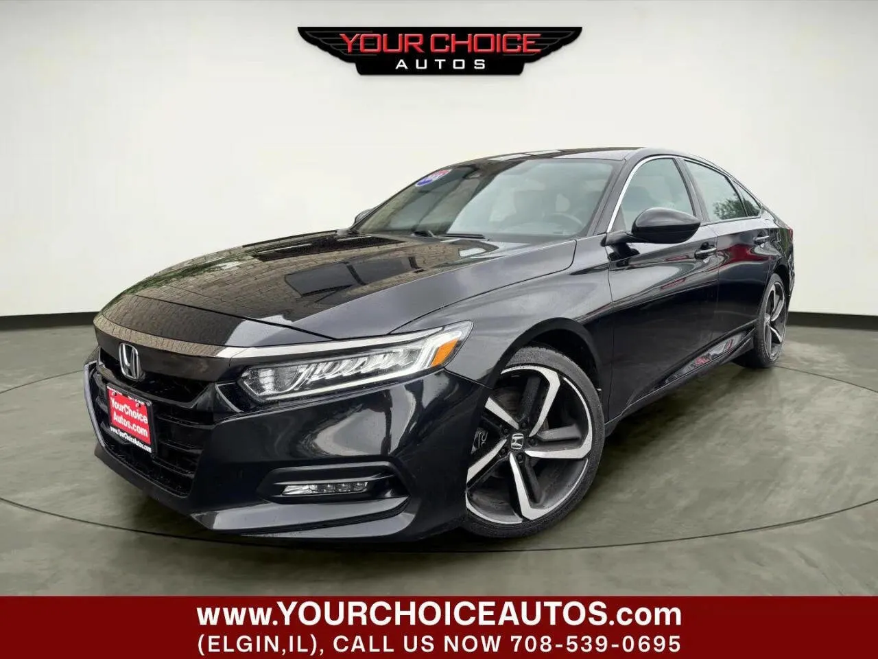 Black 2018 Honda Accord Sedan Sport 1.5T for sale in Elgin, IL