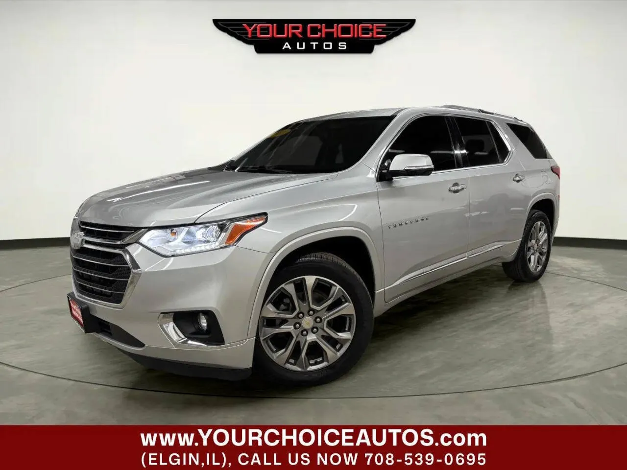 Silver 2018 Chevrolet Traverse Premier for sale in Elgin, IL
