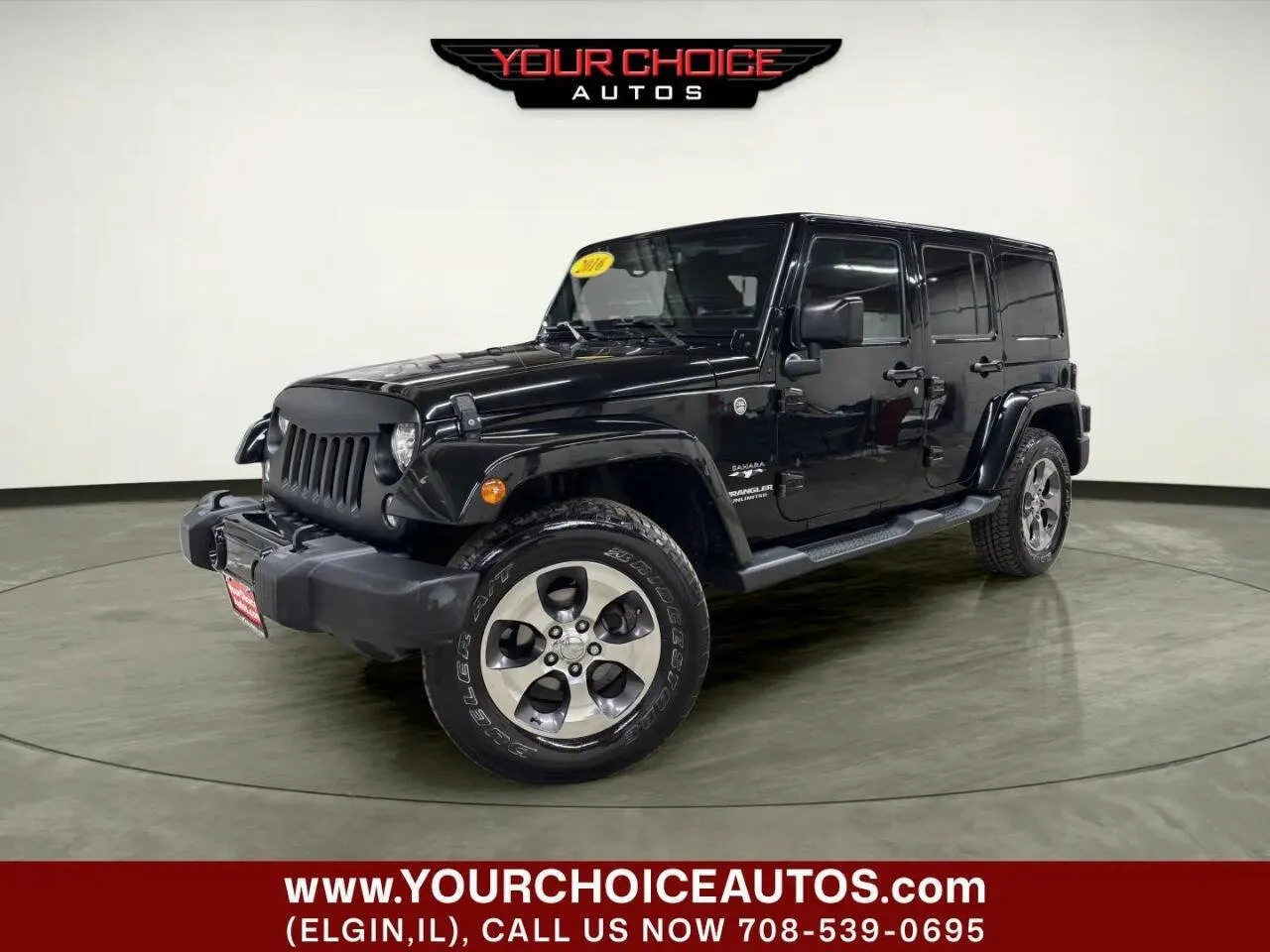 Black 2016 Jeep Wrangler Unlimited Sahara for sale in Elgin, IL