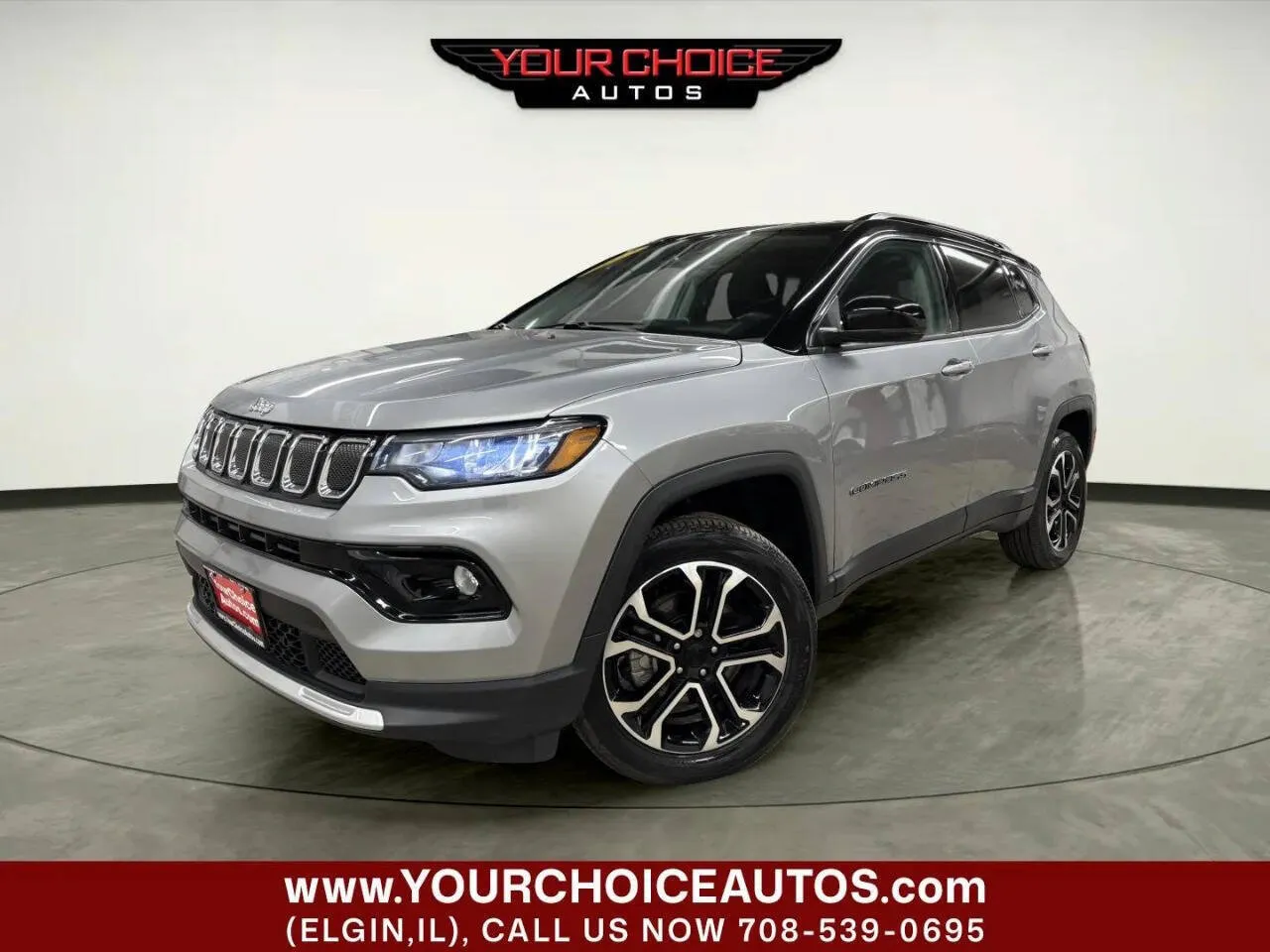 Silver 2022 Jeep Compass Limited for sale in Elgin, IL