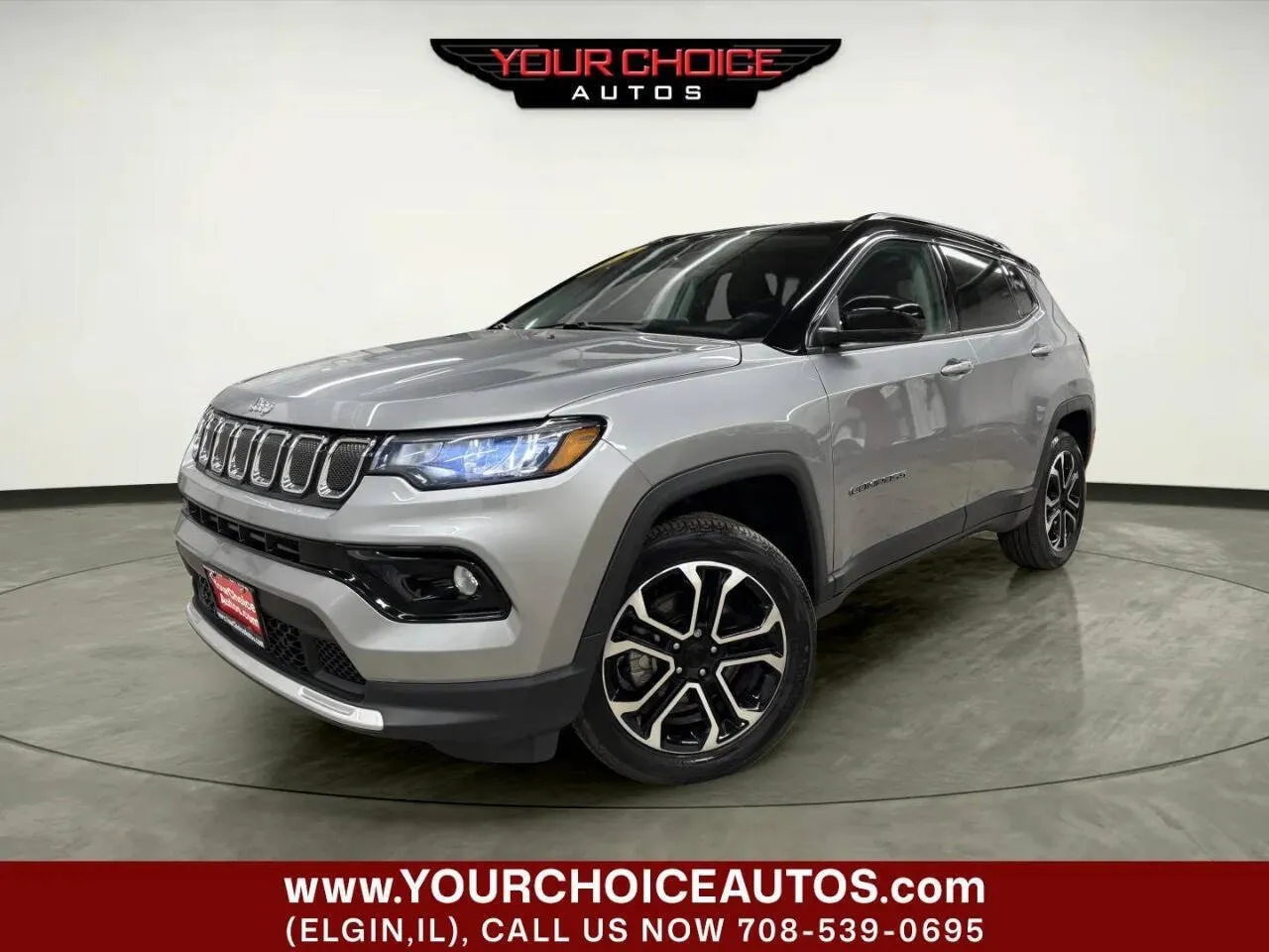 Silver 2022 Jeep Compass Limited for sale in Elgin, IL