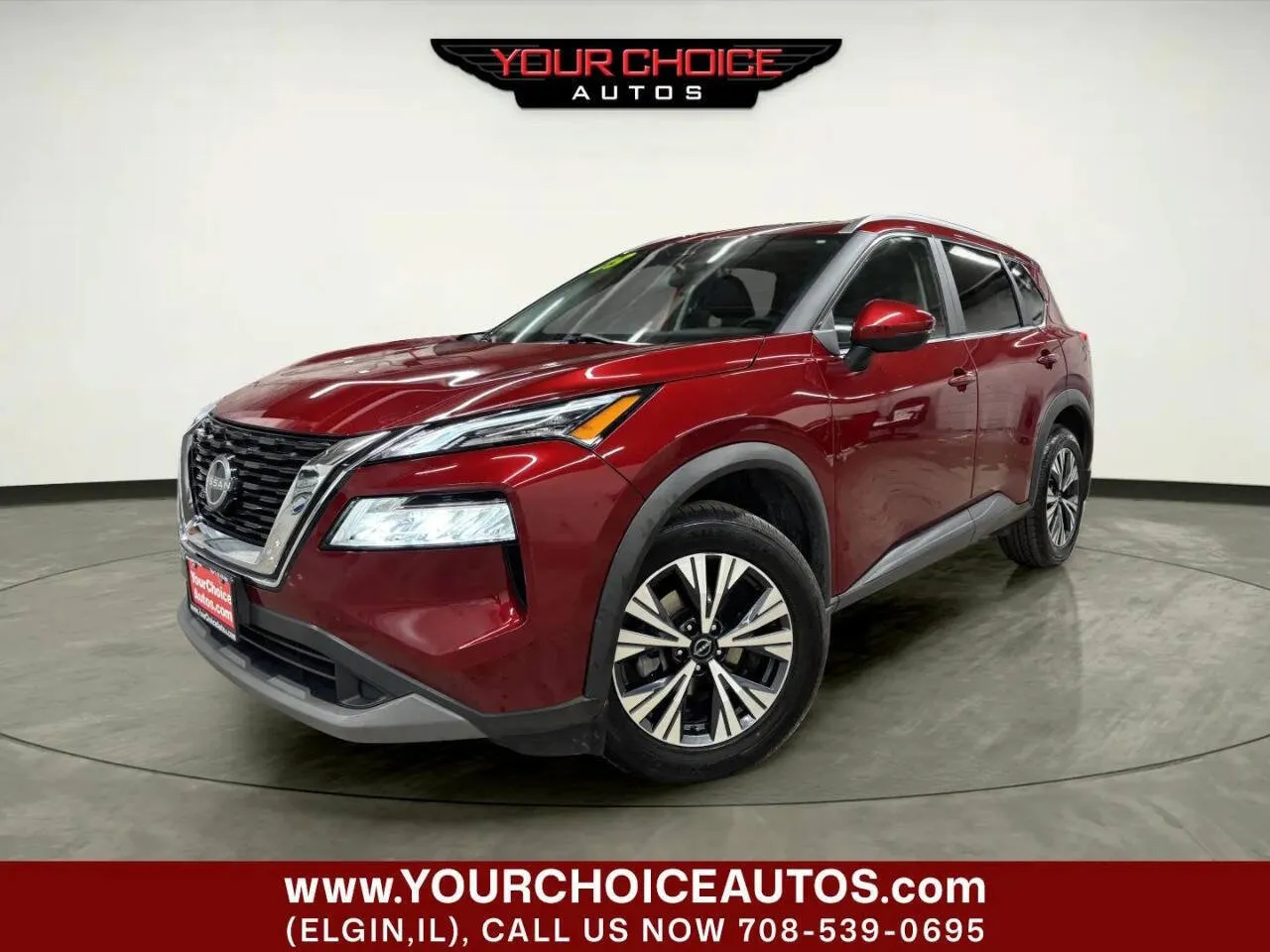 Red 2023 Nissan Rogue SV for sale in Elgin, IL