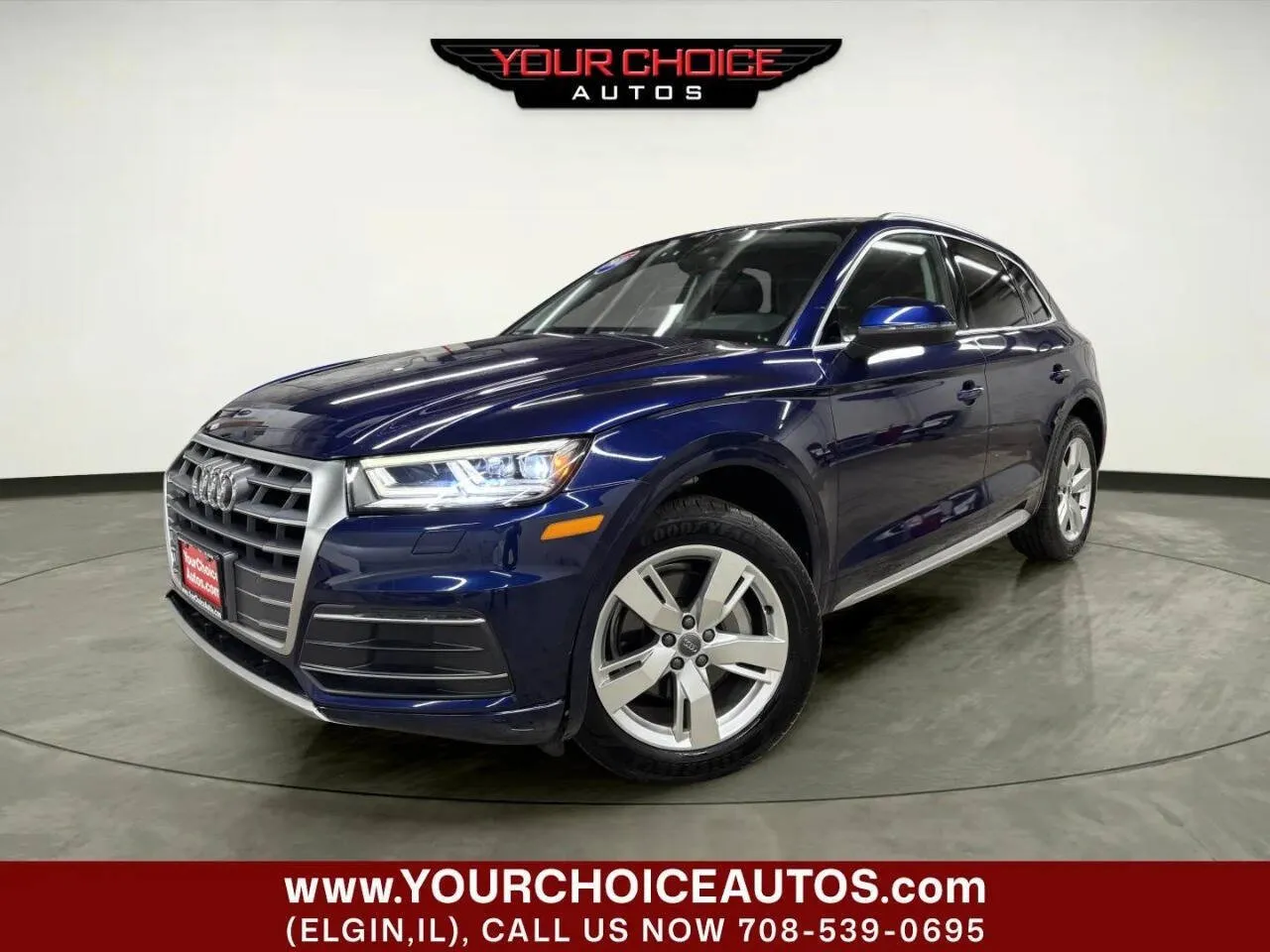 Blue 2018 Audi Q5 2.0T quattro Premium Plus AWD 4dr SUV for sale in Elgin, IL