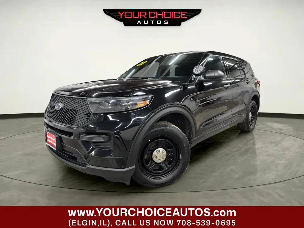Black 2023 Ford Police Interceptor Utility AWD 4dr SUV for sale in Elgin, IL