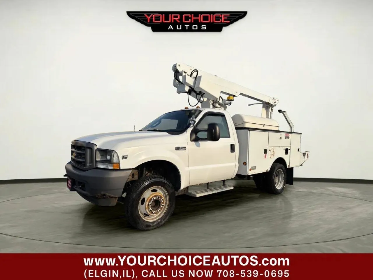 White 2003 Ford Super Duty F-450 DRW 4X2 2dr Regular Cab 140.8 200.8 in. WB for sale in Elgin, IL