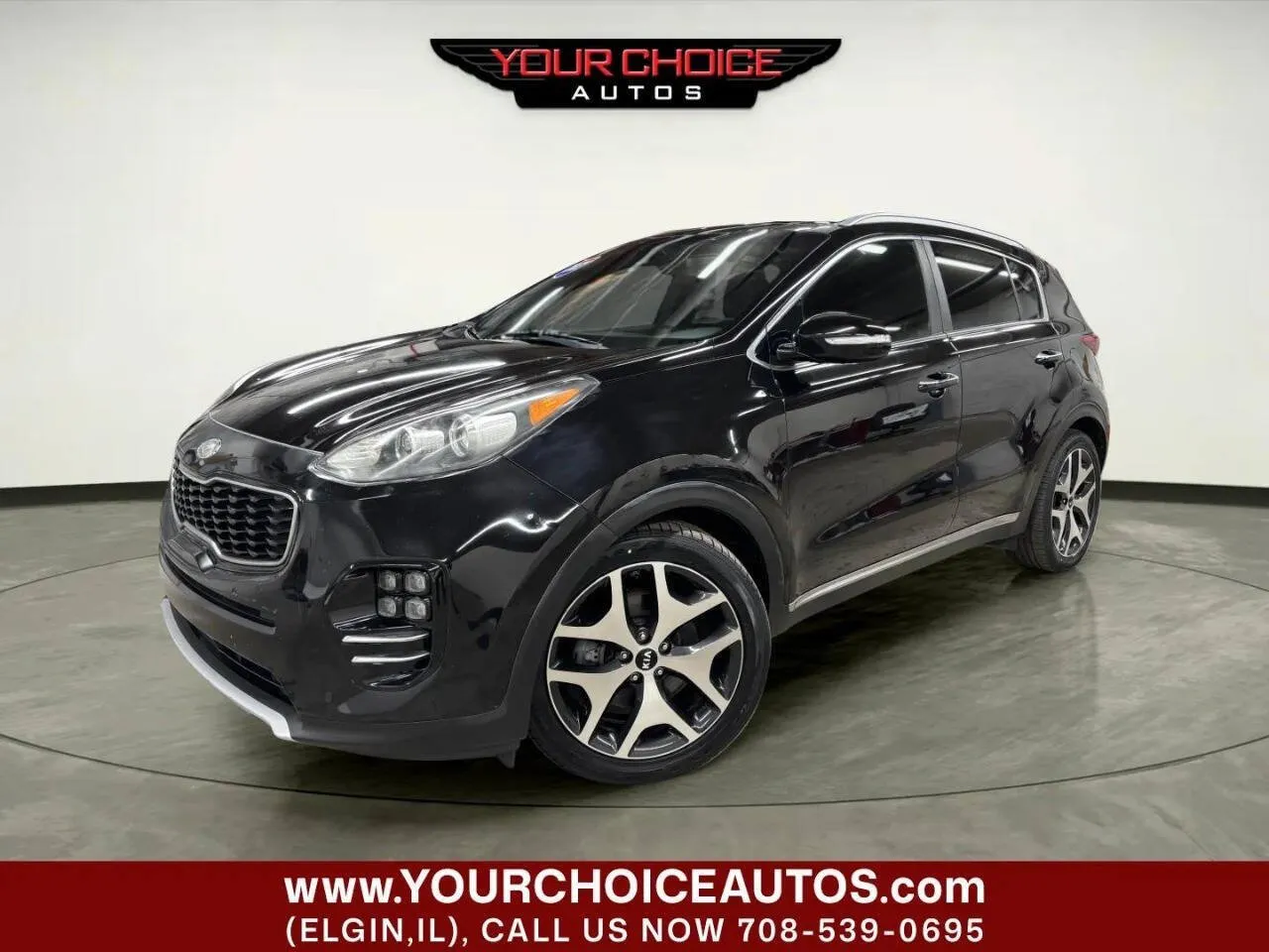 Black 2017 Kia Sportage SX Turbo for sale in Elgin, IL