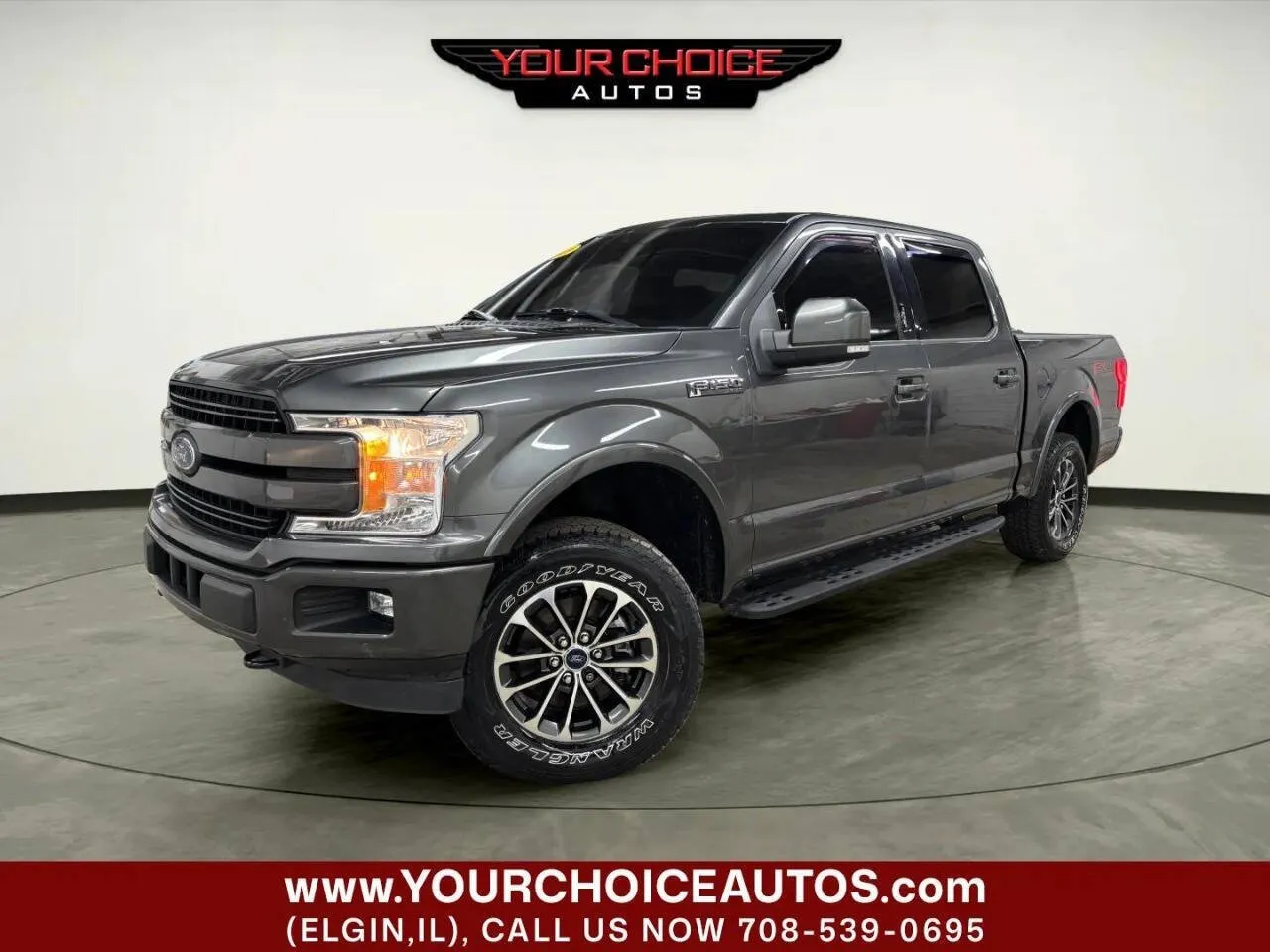 Gray 2019 Ford F-150 Lariat 4x4 4dr SuperCrew 5.5 ft. SB for sale in Elgin, IL