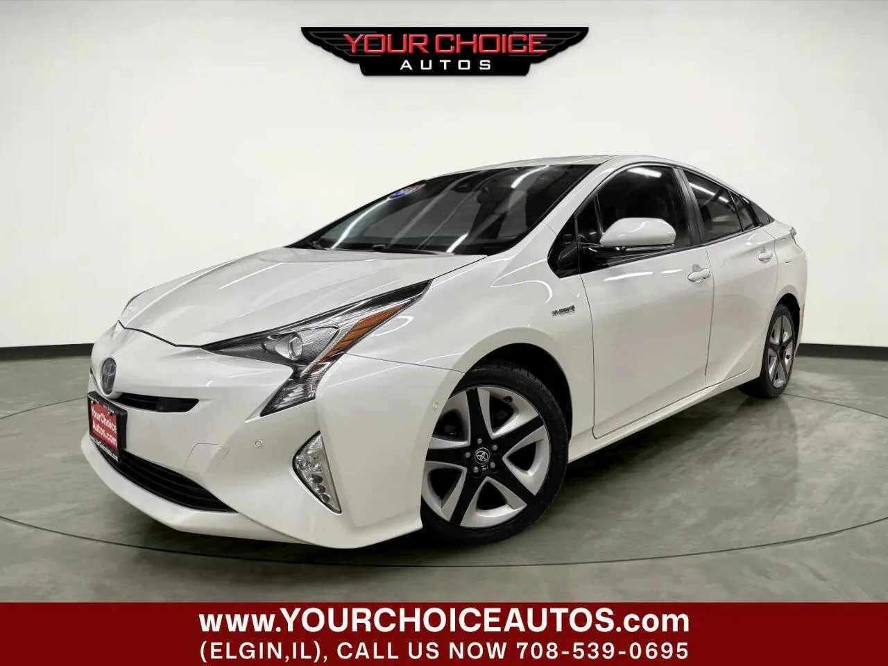 White 2018 Toyota Prius Three Touring 4dr Hatchback for sale in Elgin, IL