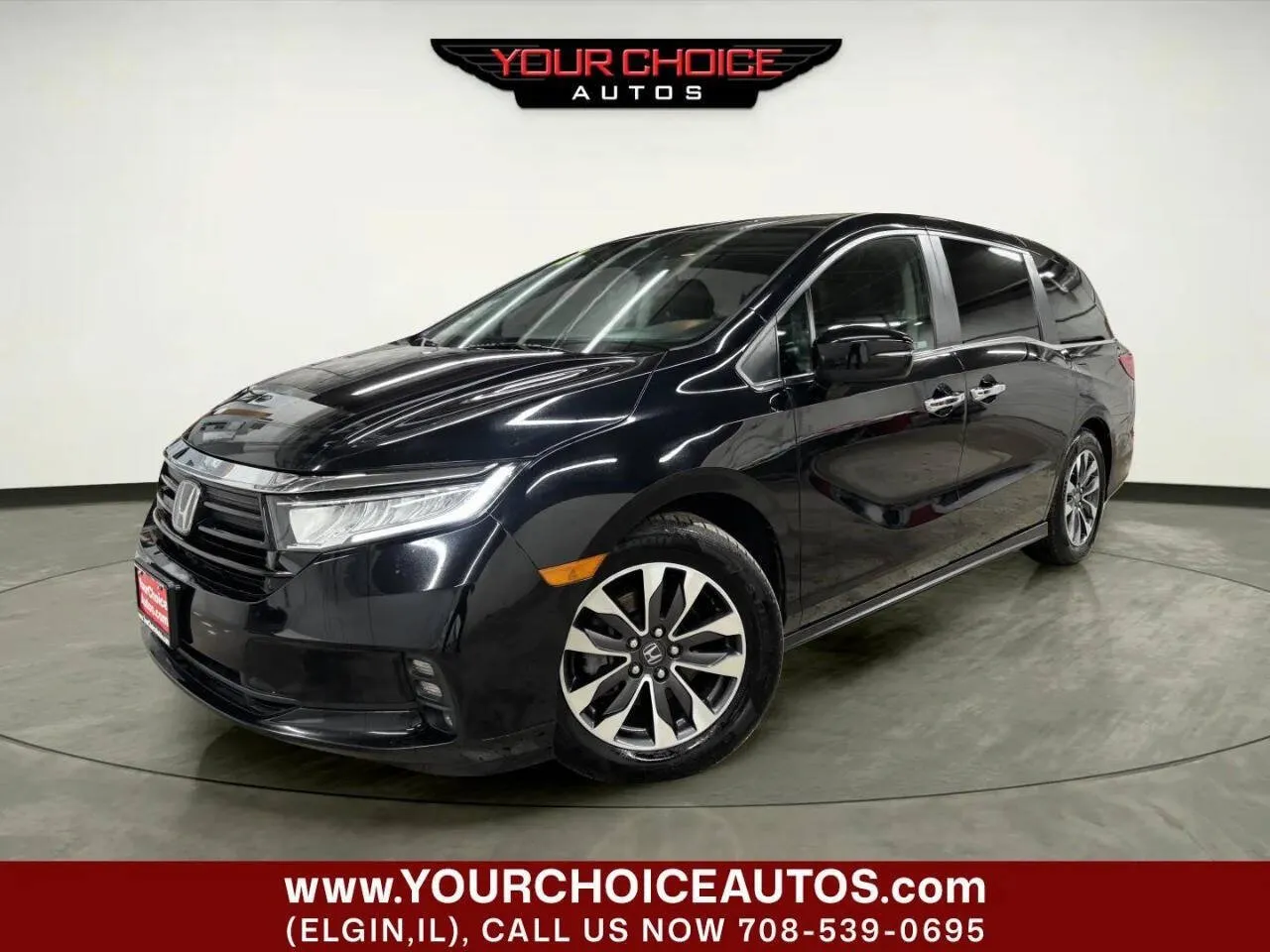 Black 2022 Honda Odyssey EX-L for sale in Elgin, IL