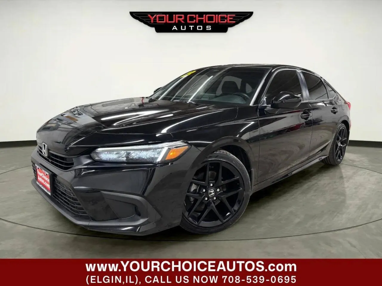 Black 2023 Honda Civic Sedan Sport for sale in Elgin, IL