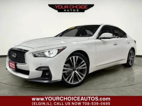 White 2021 INFINITI Q50 3.0t SENSORY for sale in Elgin, IL