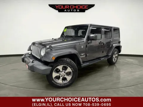 Gray 2016 Jeep Wrangler Unlimited Sahara for sale in Elgin, IL