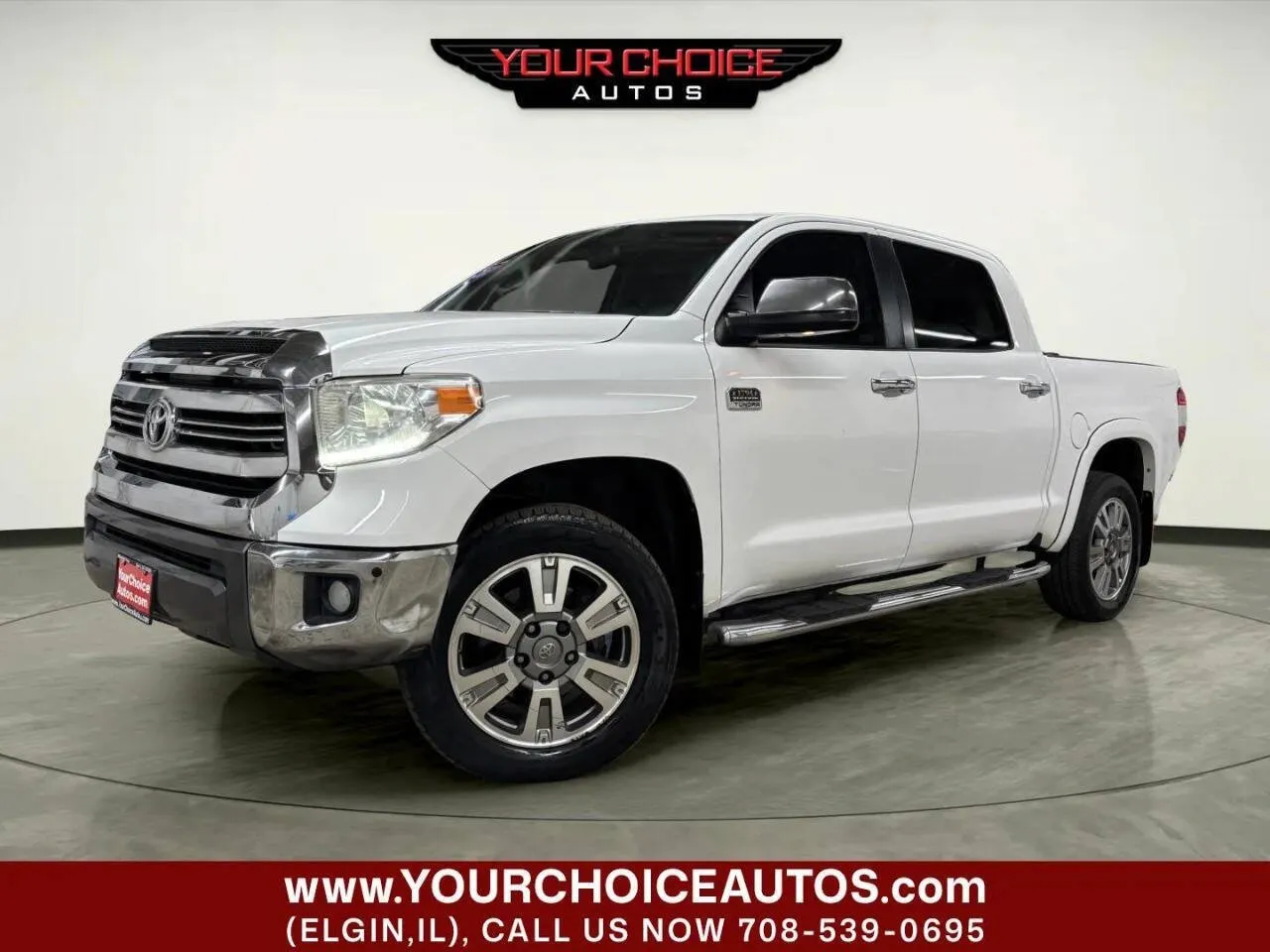 White 2017 Toyota Tundra 1794 Edition 4x4 4dr CrewMax Cab Pickup SB (5.7L V8 FFV) for sale in Elgin, IL
