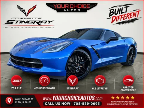 Blue 2015 Chevrolet Corvette Z51 2LT for sale in Elgin, IL