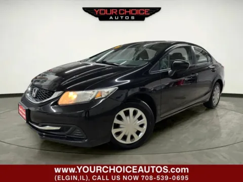 Black 2015 Honda Civic Sedan LX for sale in Elgin, IL
