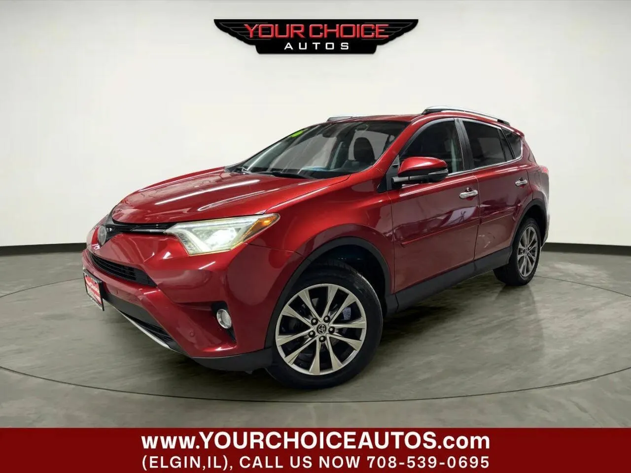 Red 2016 Toyota RAV4 Limited for sale in Elgin, IL