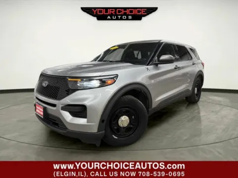 Silver 2021 Ford Police Interceptor Utility AWD 4dr SUV for sale in Elgin, IL