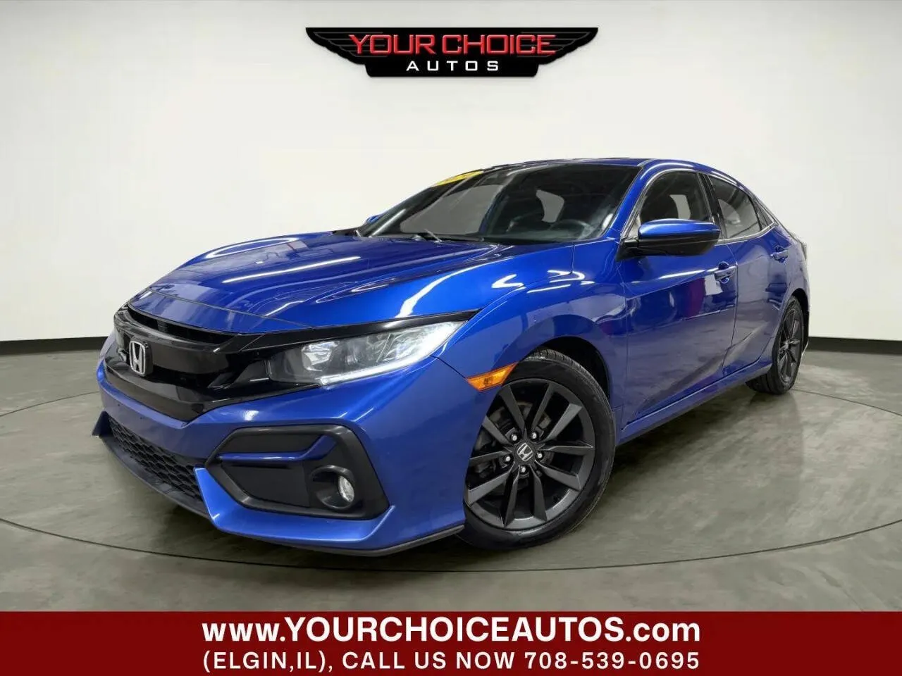 Blue 2020 Honda Civic Hatchback EX for sale in Elgin, IL