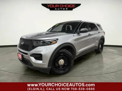 Silver 2021 Ford Police Interceptor Utility AWD 4dr SUV for sale in Elgin, IL