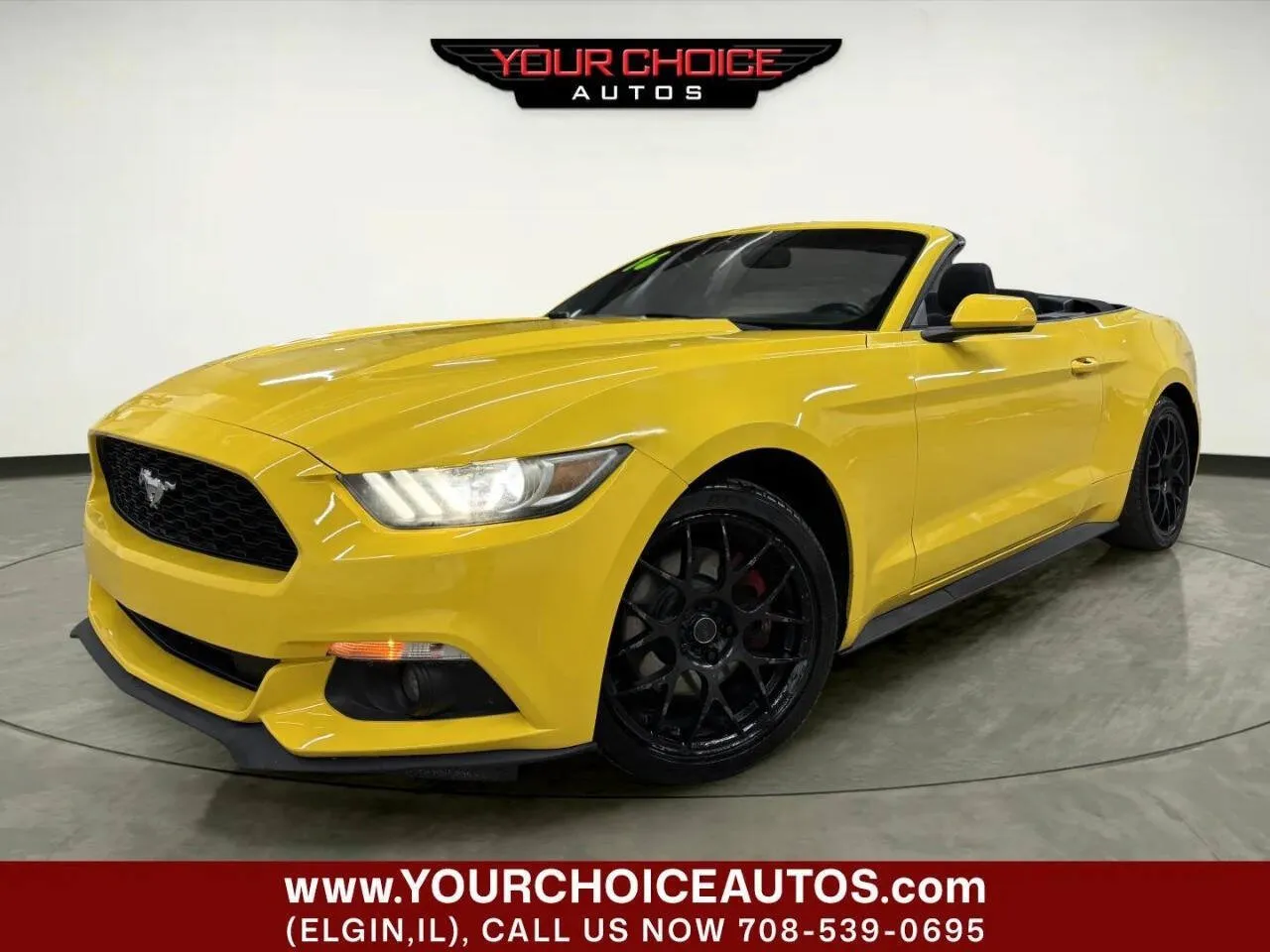 Yellow 2016 Ford Mustang V6 for sale in Elgin, IL