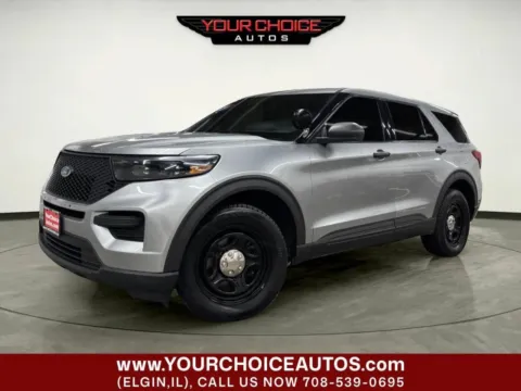 Silver 2020 Ford Police Interceptor Utility AWD 4dr SUV for sale in Elgin, IL