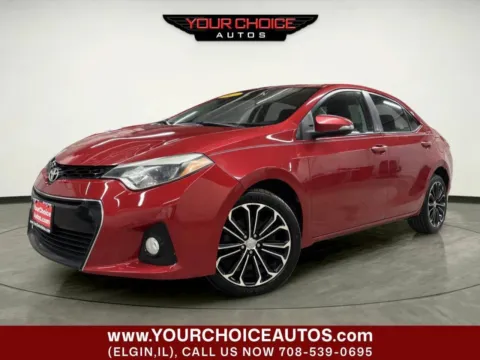 Red 2014 Toyota Corolla S Plus 4dr Sedan CVT for sale in Elgin, IL