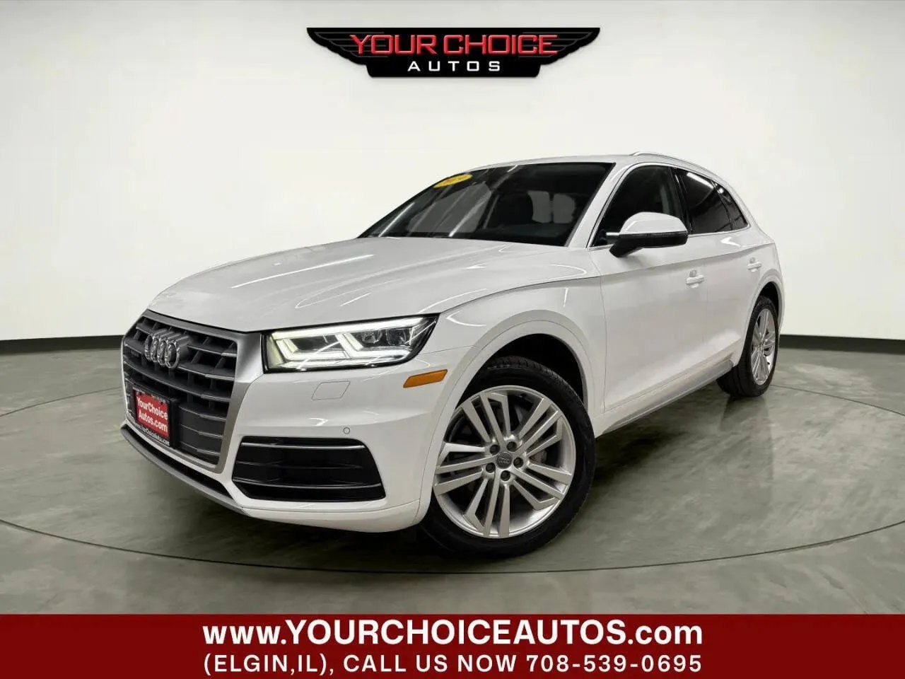 White 2018 Audi Q5 2.0T quattro Premium Plus AWD 4dr SUV for sale in Elgin, IL