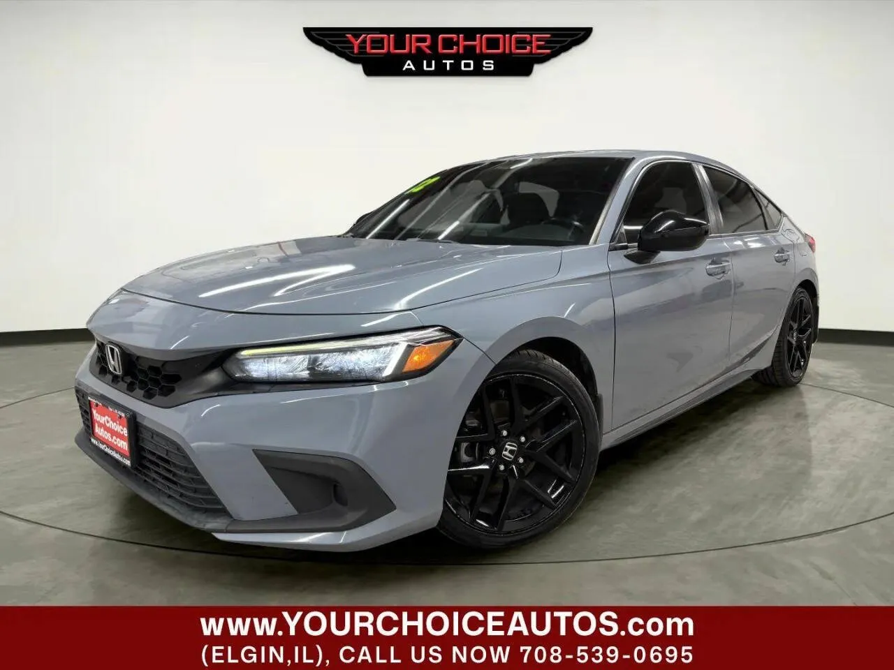 Gray 2022 Honda Civic Hatchback Sport for sale in Elgin, IL