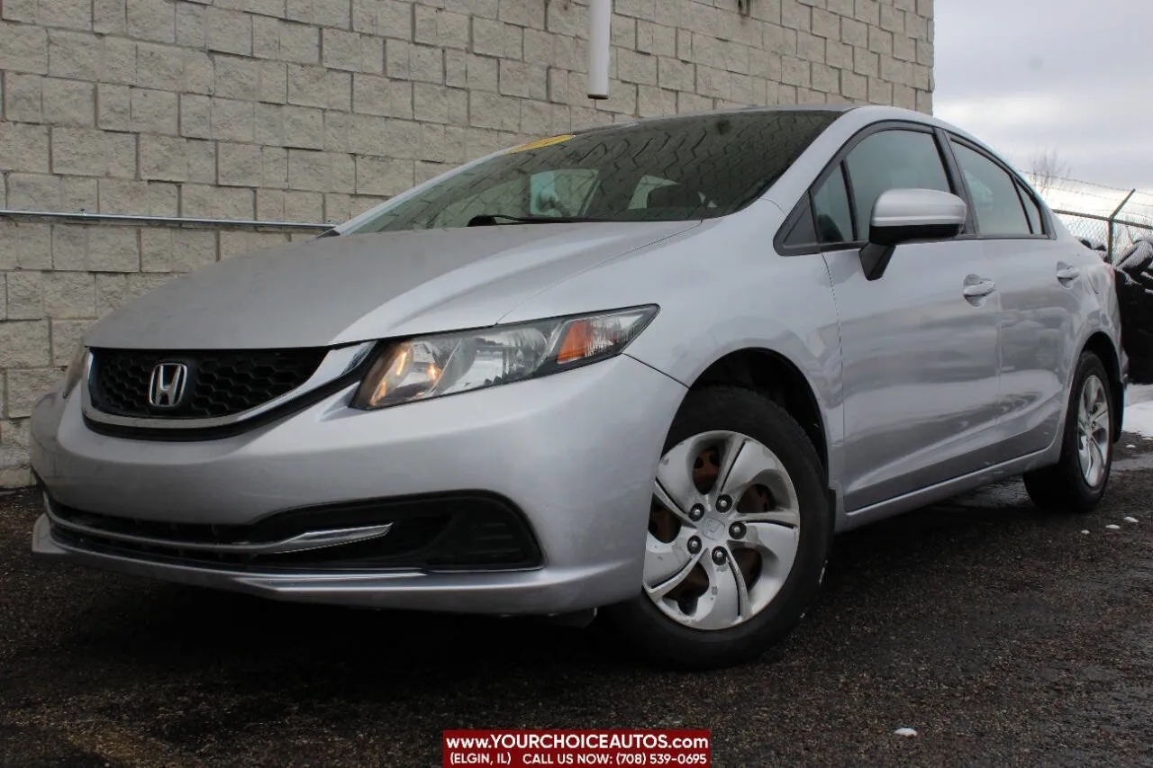 Silver 2014 Honda Civic Sedan LX for sale in Elgin, IL