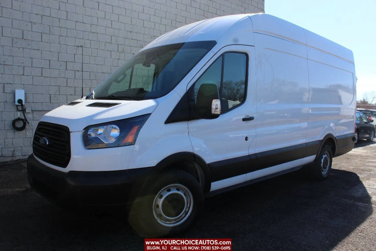 White 2019 Ford Transit Van 350 3dr LWB High Roof Extended Cargo Van w/Sliding Passenger Side Door for sale in Elgin, IL