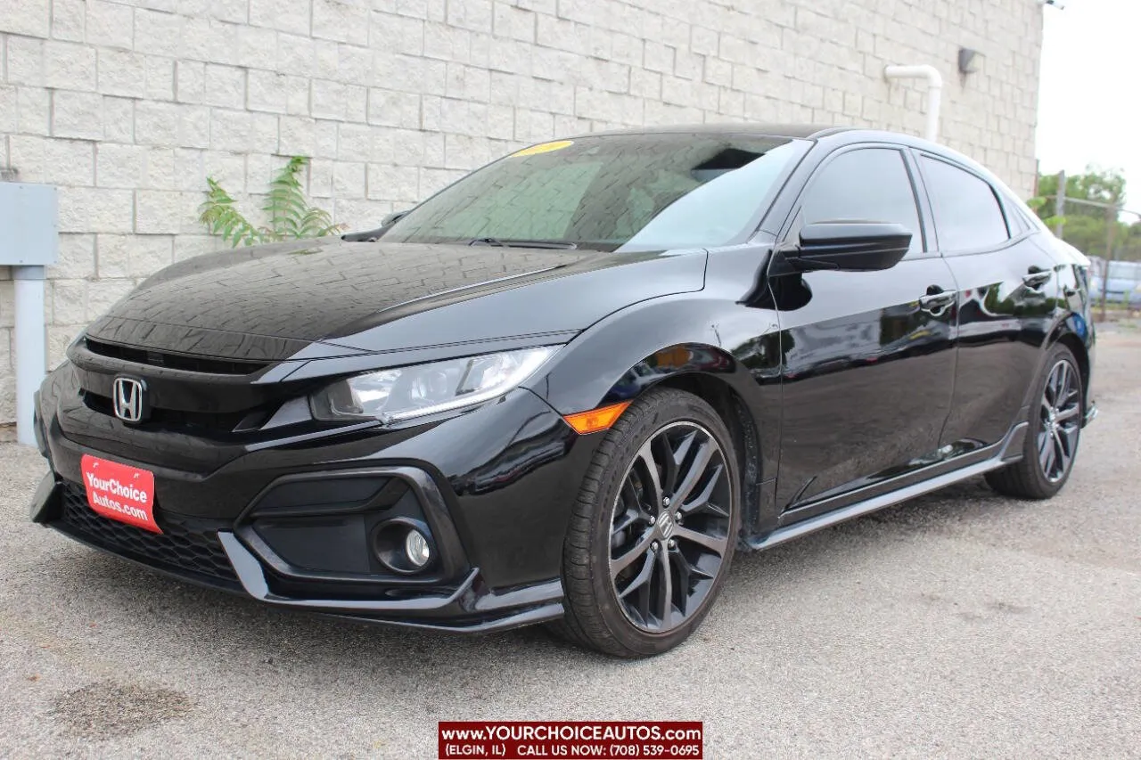 Black 2020 Honda Civic Hatchback Sport for sale in Elgin, IL