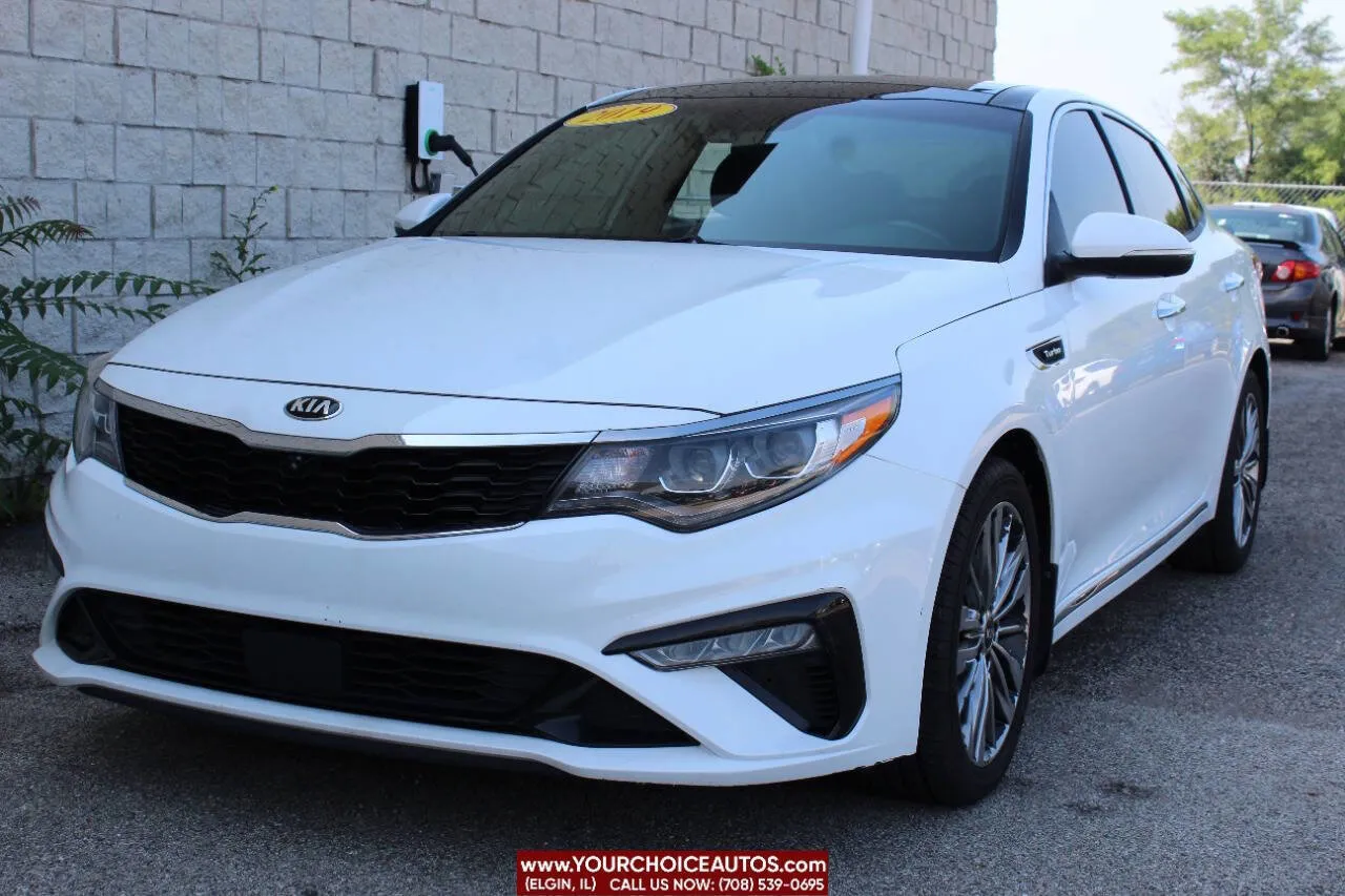 White 2019 Kia Optima SX for sale in Elgin, IL