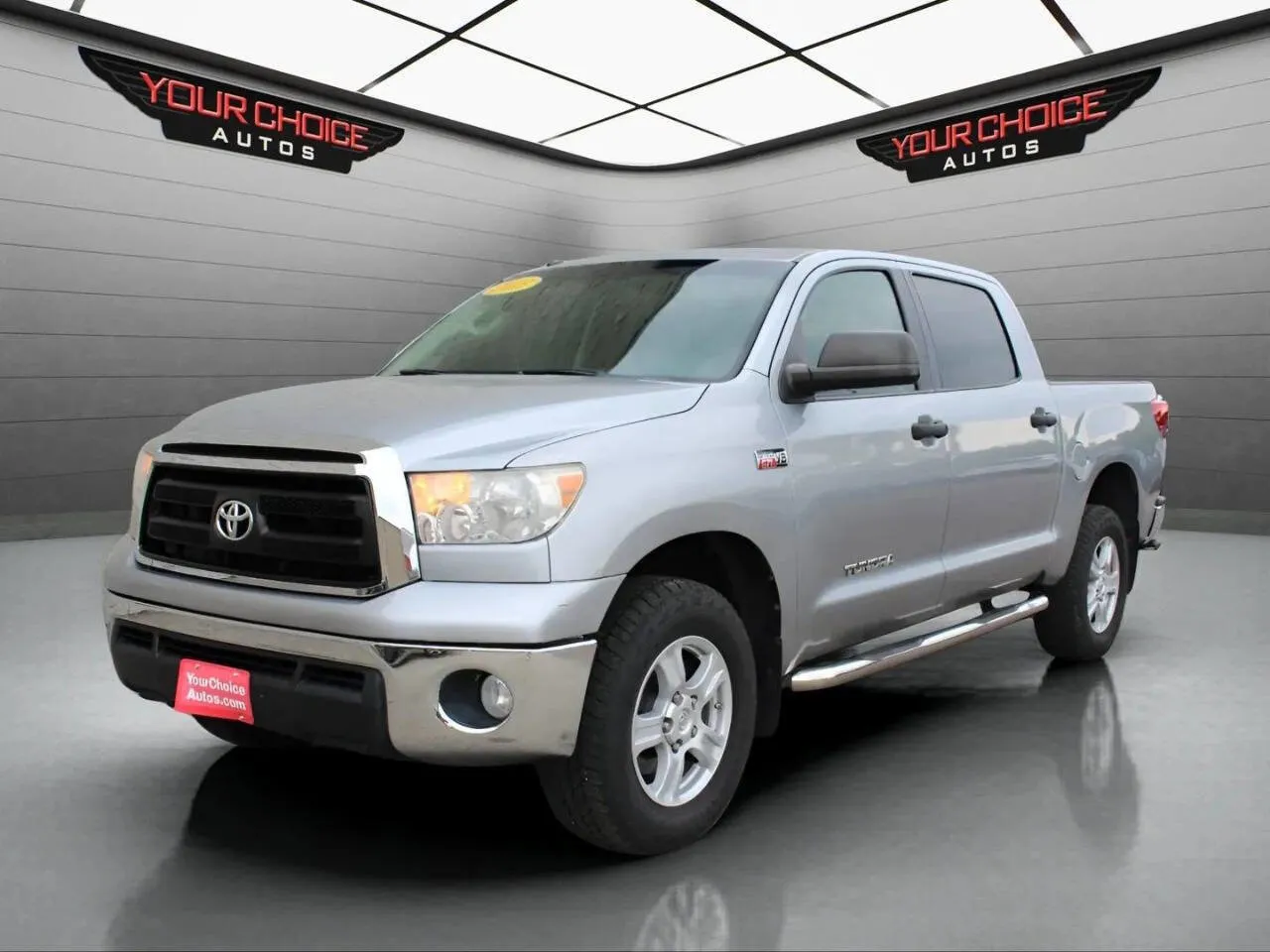 Silver 2013 Toyota Tundra 4WD Truck Grade 4x4 4dr CrewMax Cab Pickup SB (5.7L V8 FFV) for sale in Elgin, IL