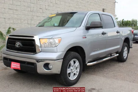 Silver 2013 Toyota Tundra 4WD Truck Grade 4x4 4dr CrewMax Cab Pickup SB (5.7L V8 FFV) for sale in Elgin, IL