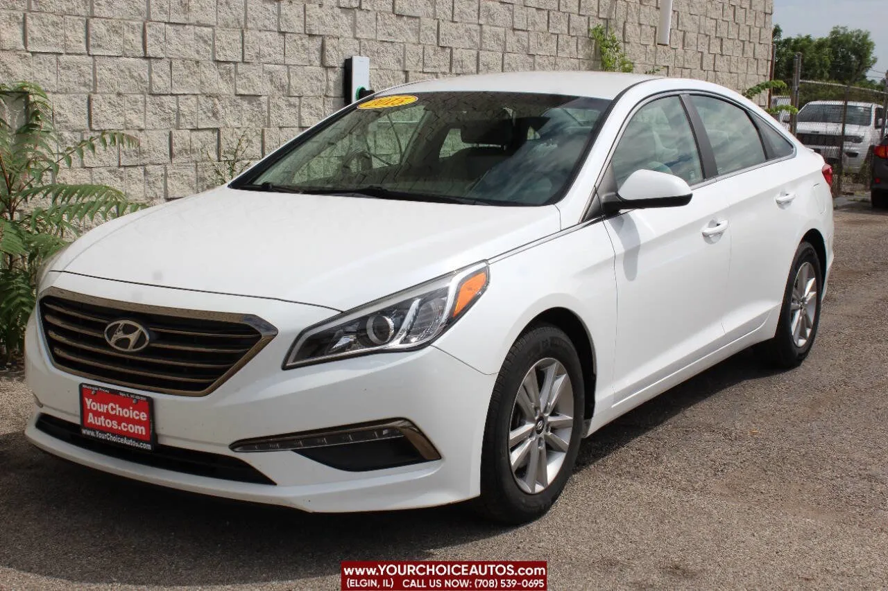 White 2015 Hyundai Sonata 2.4L SE for sale in Elgin, IL