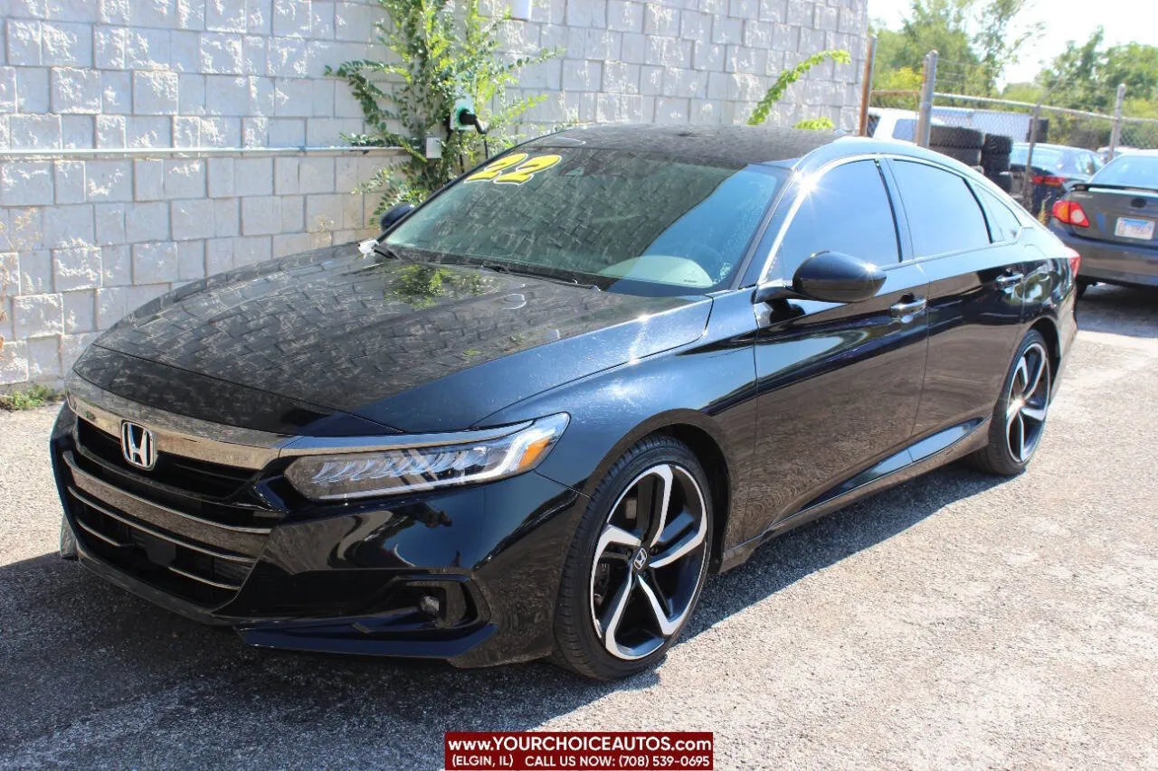 Black 2022 Honda Accord Sedan Sport SE for sale in Elgin, IL