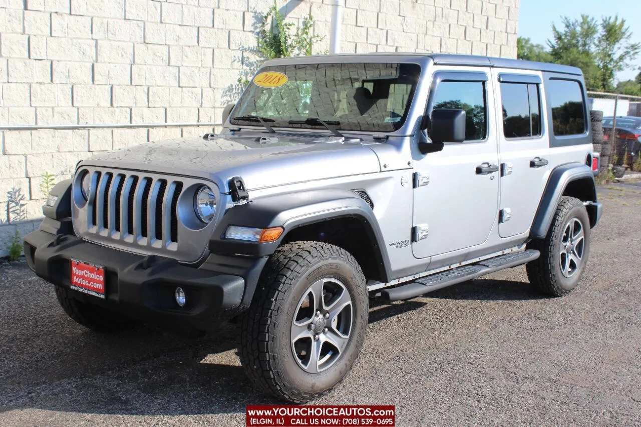 Silver 2018 Jeep Wrangler Unlimited Sport S for sale in Elgin, IL
