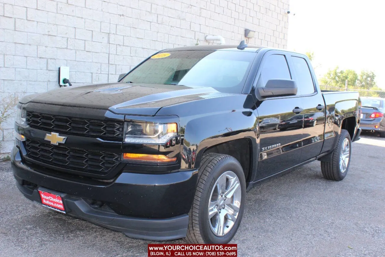 Black 2018 Chevrolet Silverado 1500 Custom for sale in Elgin, IL