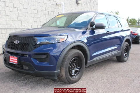 Blue 2021 Ford Police Interceptor Utility AWD 4dr SUV for sale in Elgin, IL