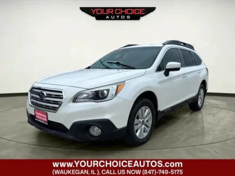 White 2015 Subaru Outback 2.5i Premium for sale in Waukegan, IL