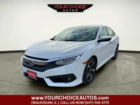 White 2016 Honda Civic Sedan Touring for sale in Waukegan, IL