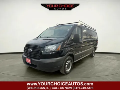 Black 2016 Ford Transit Cargo Van 250 3dr LWB Low Roof Cargo Van w/60/40 Passenger Side Doors for sale in Waukegan, IL
