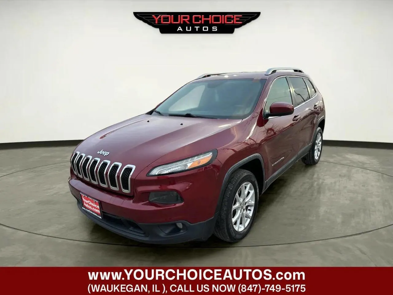 Red 2014 Jeep Cherokee Latitude for sale in Waukegan, IL