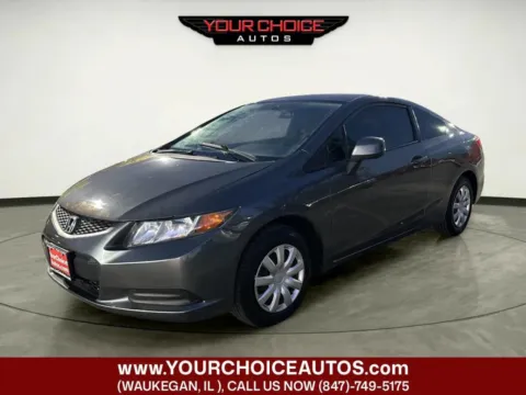 Gray 2012 Honda Civic Cpe LX for sale in Waukegan, IL