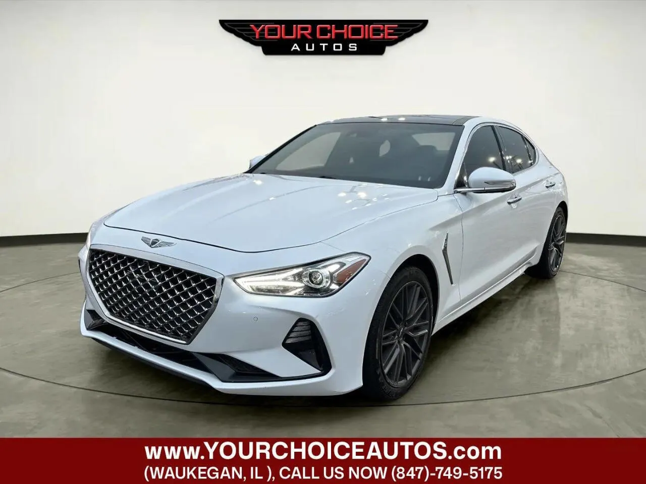 White 2019 Genesis G70 3.3T Advanced 4dr Sedan for sale in Waukegan, IL