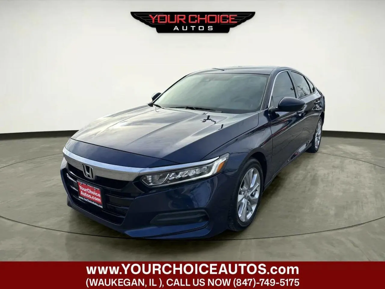 Blue 2019 Honda Accord Sedan LX 1.5T for sale in Waukegan, IL